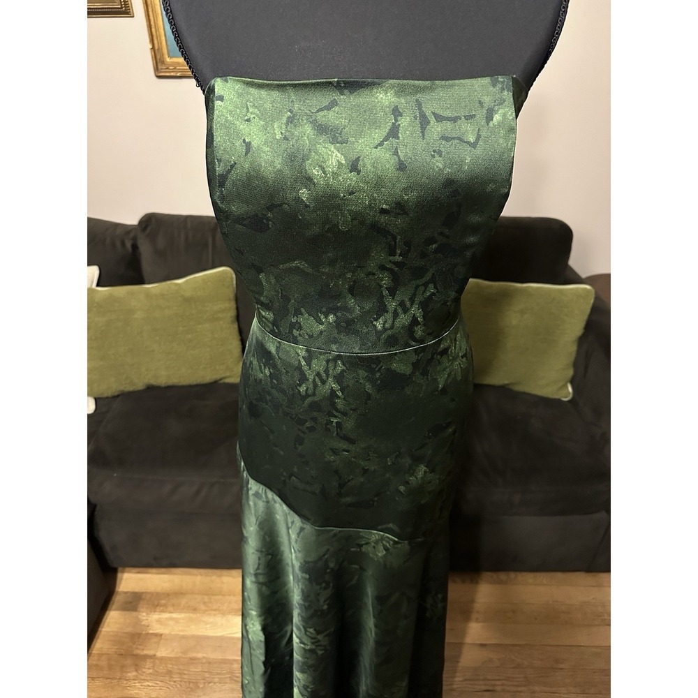 Park & Fifth Emerald Green Satin Maxi Dress